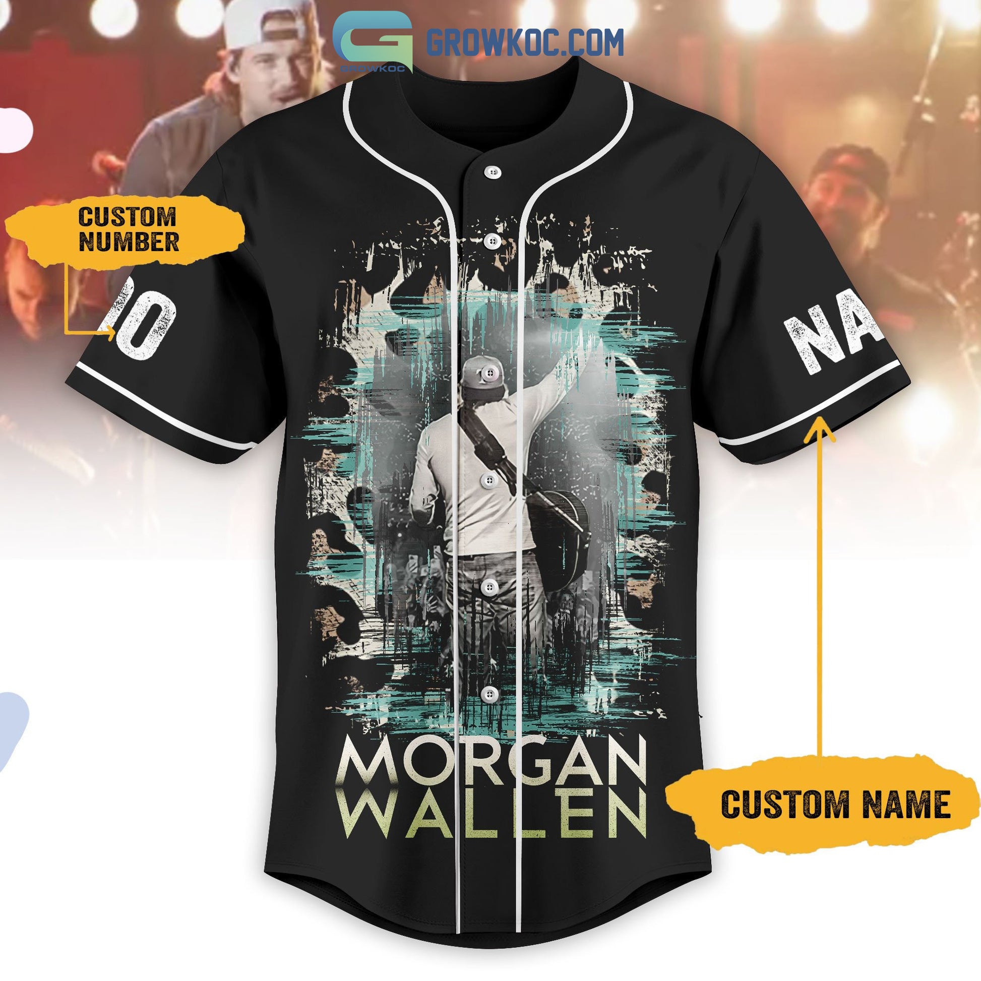 Morgan Wallen World Tour Hardy Ernest Personalized Baseball Jersey