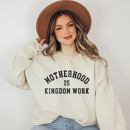 Motherhood Is Kingdom Work Crewneck Sweater Mothers Day Gift Mama Present Gift For Mom Sweatshirt Mom Life Sweater Called...