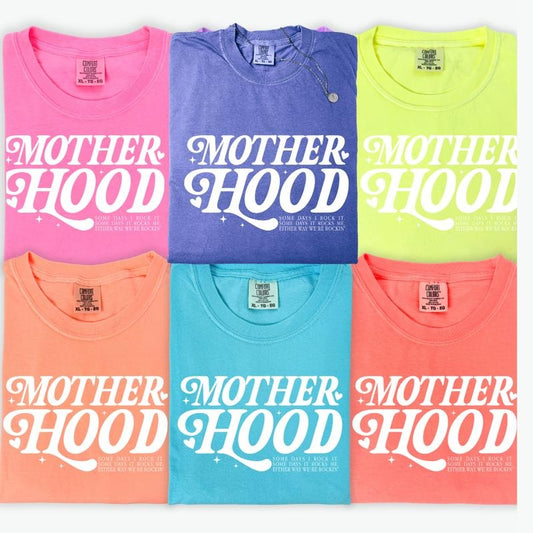 Motherhood Neon #1 Shirt ~ Unisex Apparel Relaxed Fit Printed In The USA Clothing Womenswear Casual Comfort Cotton...