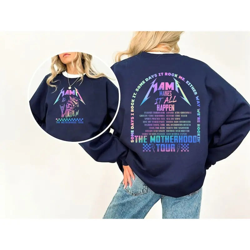 Motherhood Shirt And Sweatshirt, Some Days I Rock It Shirt, Mama lighting bold  Shirt, Mama Funny Tour  Shirt, Mother's...