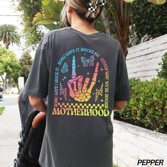 Motherhood Shirt, Sometimes I Rock It, Double Printed Shirt, Mom Life Shirt, Funny Mama Shirt, Rock Mom, Mothers Day...