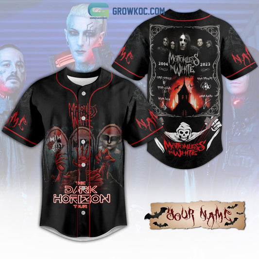 Motionless In White The Dark Horizon Tour 2023 Personalized Baseball Jersey