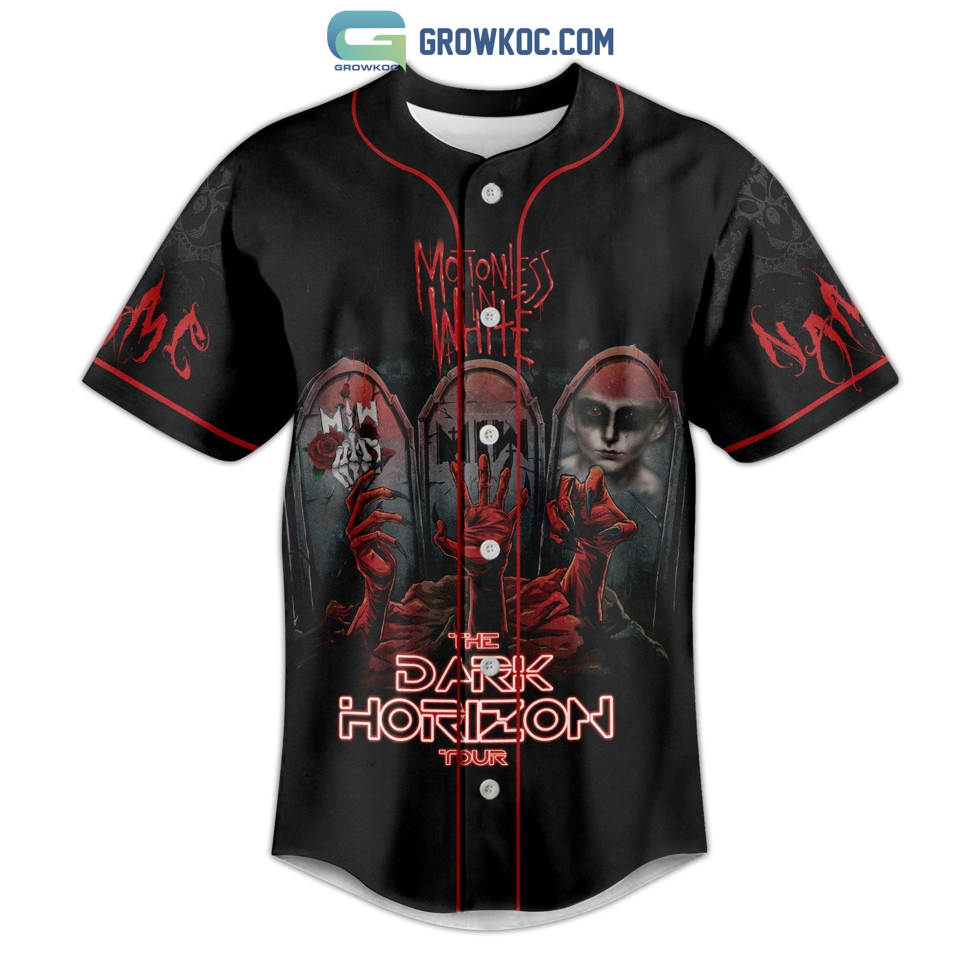 Motionless In White The Dark Horizon Tour 2023 Personalized Baseball Jersey