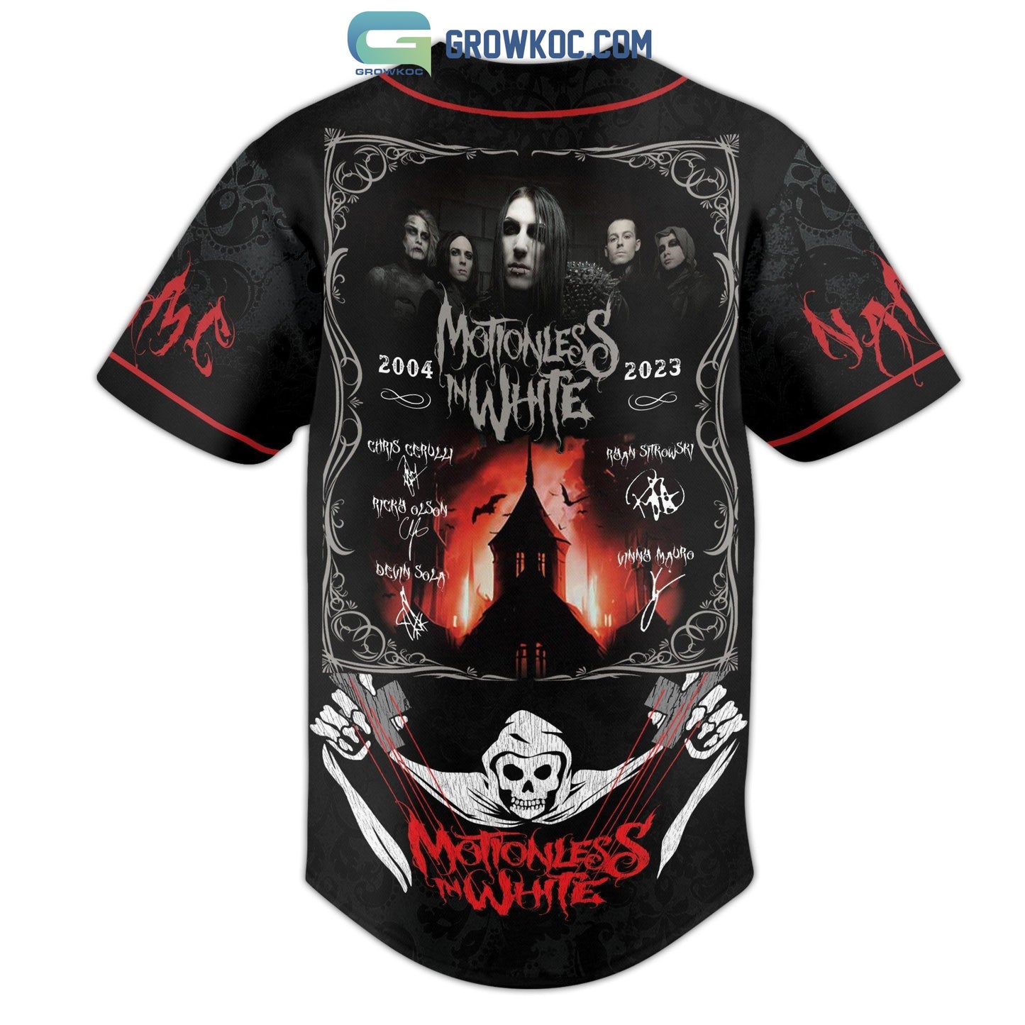 Motionless In White The Dark Horizon Tour 2023 Personalized Baseball Jersey