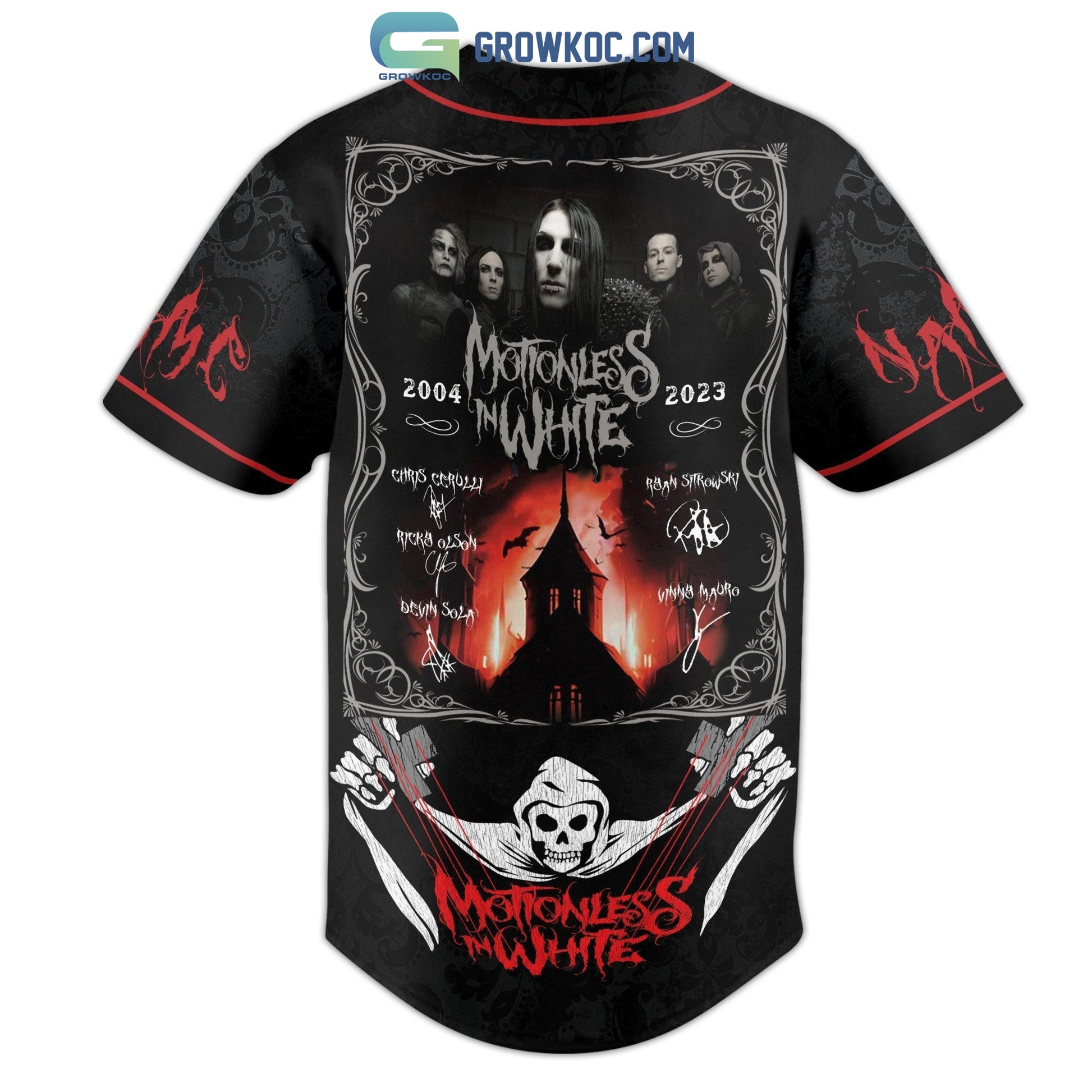 Motionless In White The Dark Horizon Tour 2023 Personalized Baseball Jersey