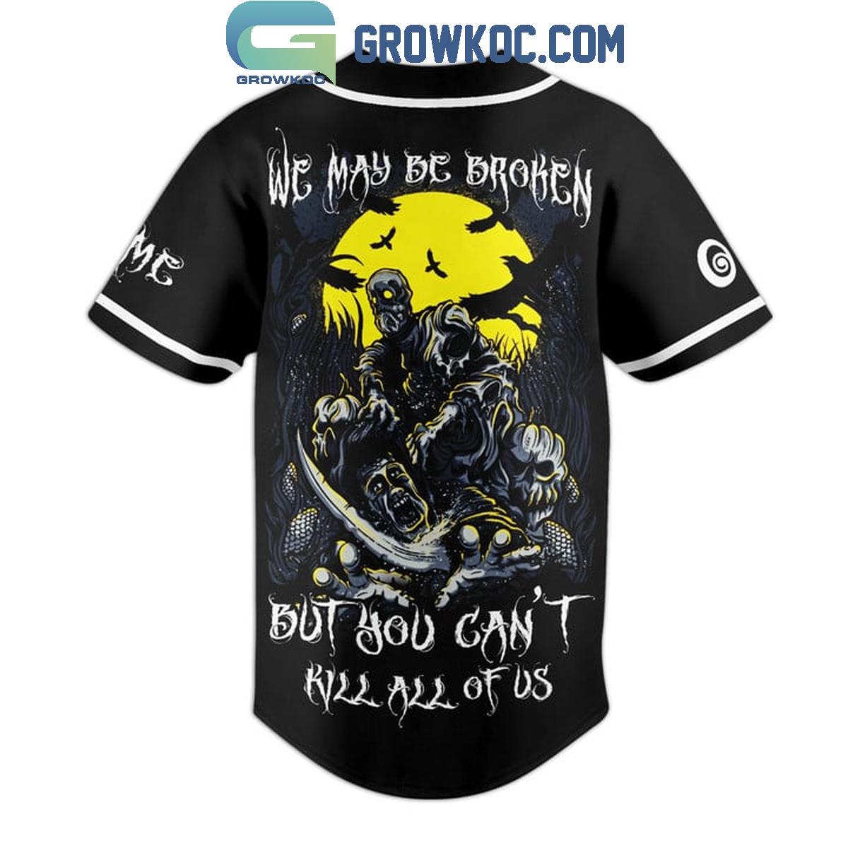 Motionless In White We Maybe Broken Fan Personalized Baseball Jersey