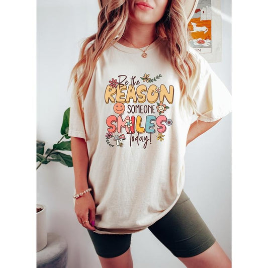 Motivational T-Shirt, Teacher TShirt, Be The Reason Someone Smiles Shirts, Inspirational Shirt, Positive Quotes, Dental...