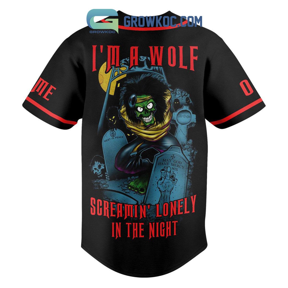 Motley Crue I’m A Wolf Screamin’ Lonely In The Night Personalized Baseball Jersey