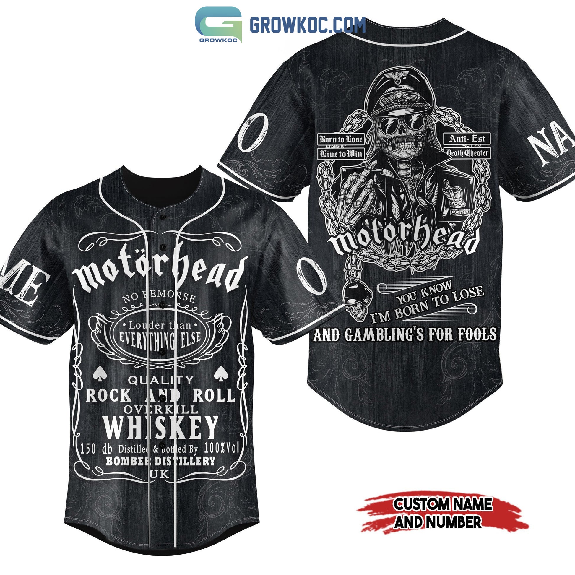Motor Head You Know I’m Born To Lose And Gambling’s For Fools Personalized Baseball Jersey