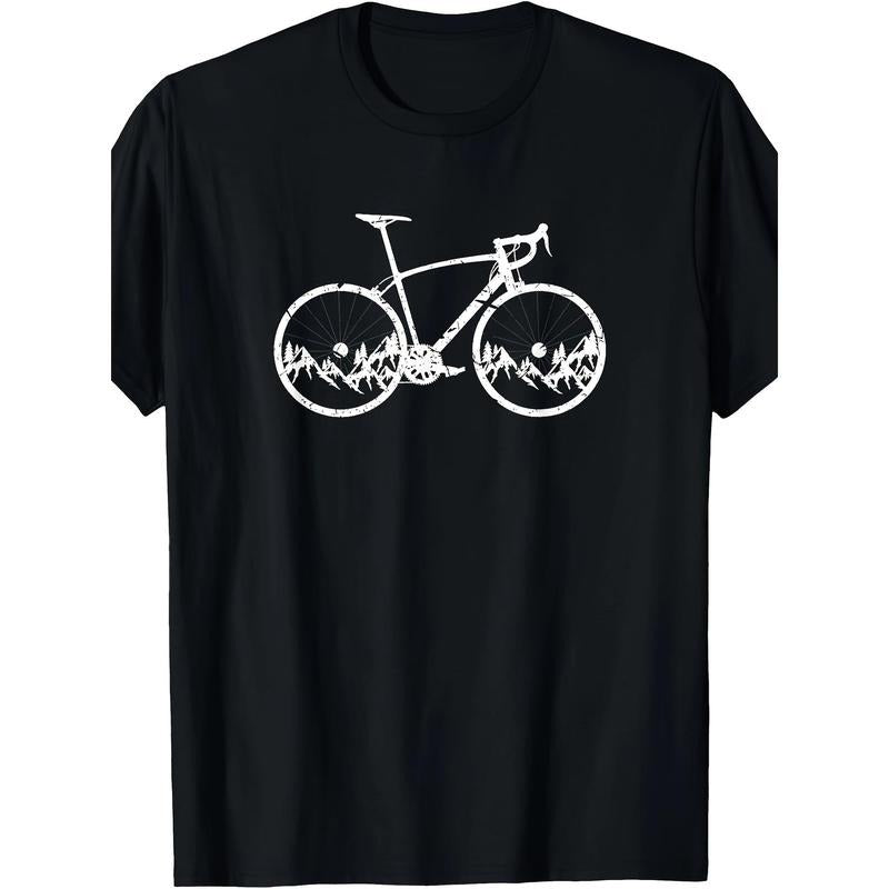 Mountain Bike T-shirt Short Sleeve, Crew Neck T-shirt Made in USA Hoodie, Sweatshirt | WearSparks.com