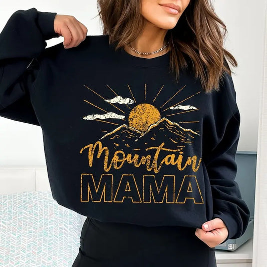 Mountain Mama Shirt,Camping Tee, Cute 70s ,Mountain Mama,Mountain Shirt,Mountain Mom Hoodie, Sweatshirt | WearSparks.com