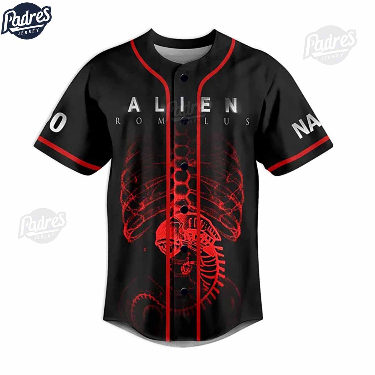 Movie Alien Romulus Custom Baseball Jersey - Padres Jersey Oasis: Elevate Your Baseball Style Game T-Shirts,... (Image 2)