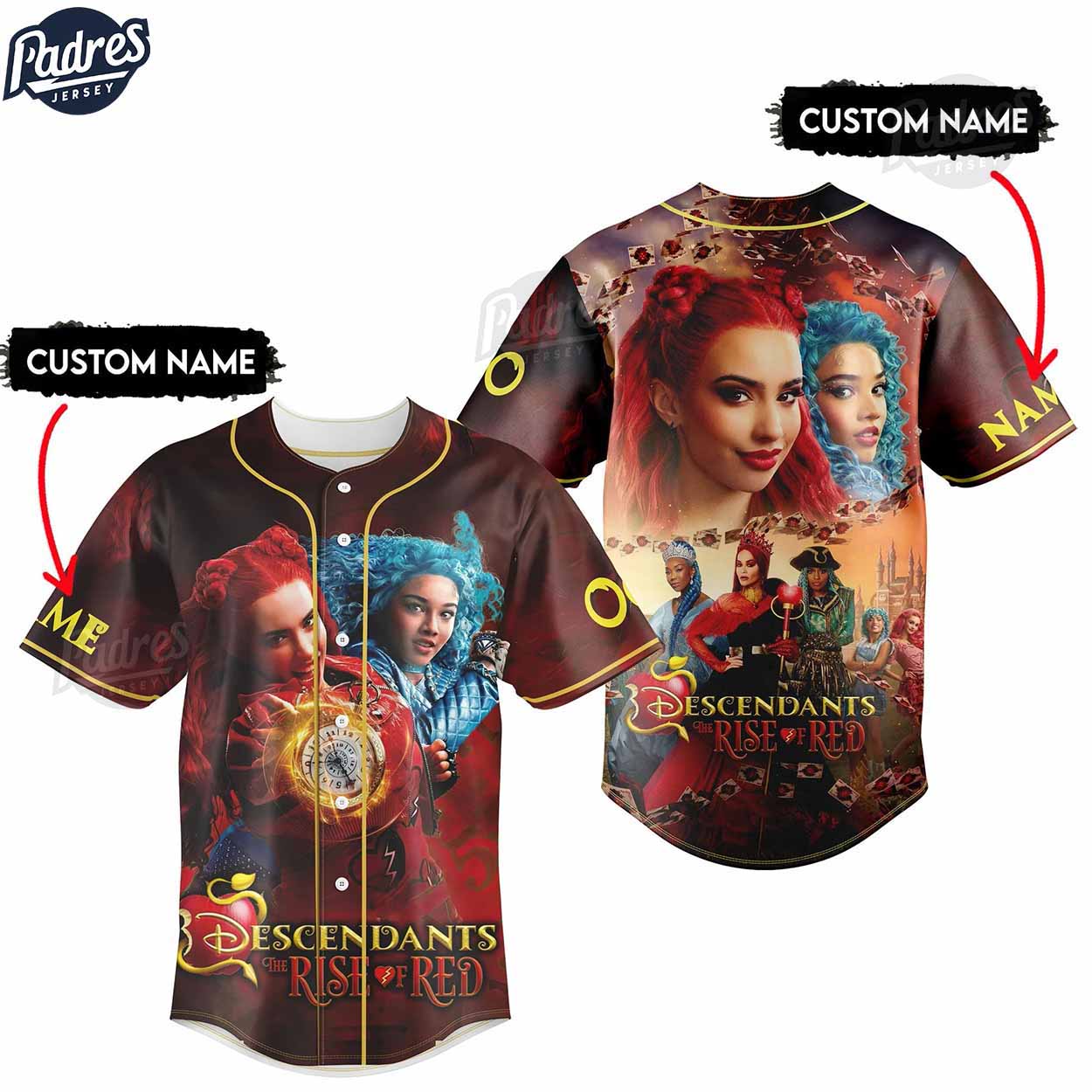 Movie Descendants 4 Custom Baseball Jersey Style - Padres Jersey Oasis: Elevate Your Baseball Style Game... (Image 1)