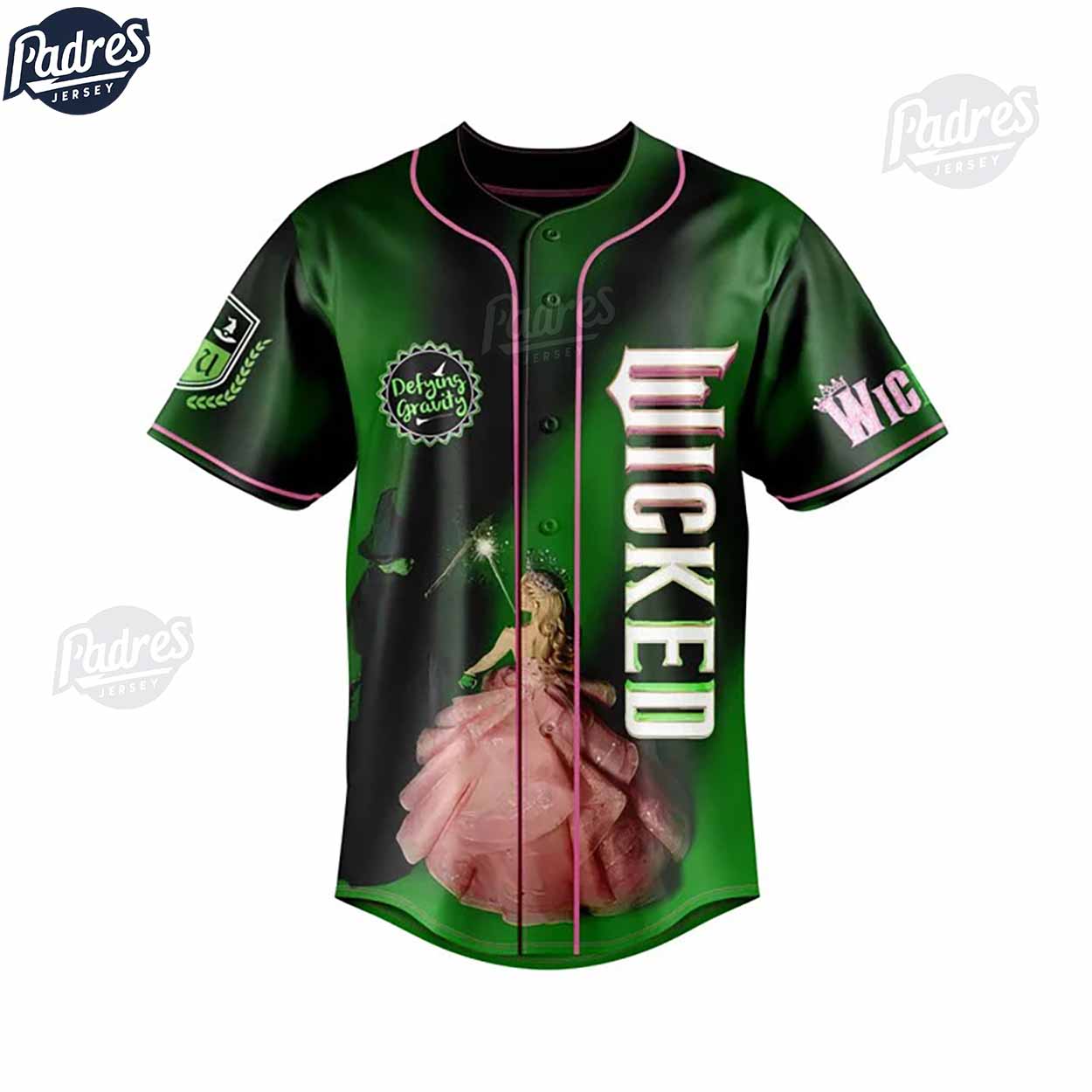 Movie Wicked Musical Fantasy Baseball Jersey Outfit - Padres Jersey Oasis: Elevate Your Baseball Style Game... (Image 3)