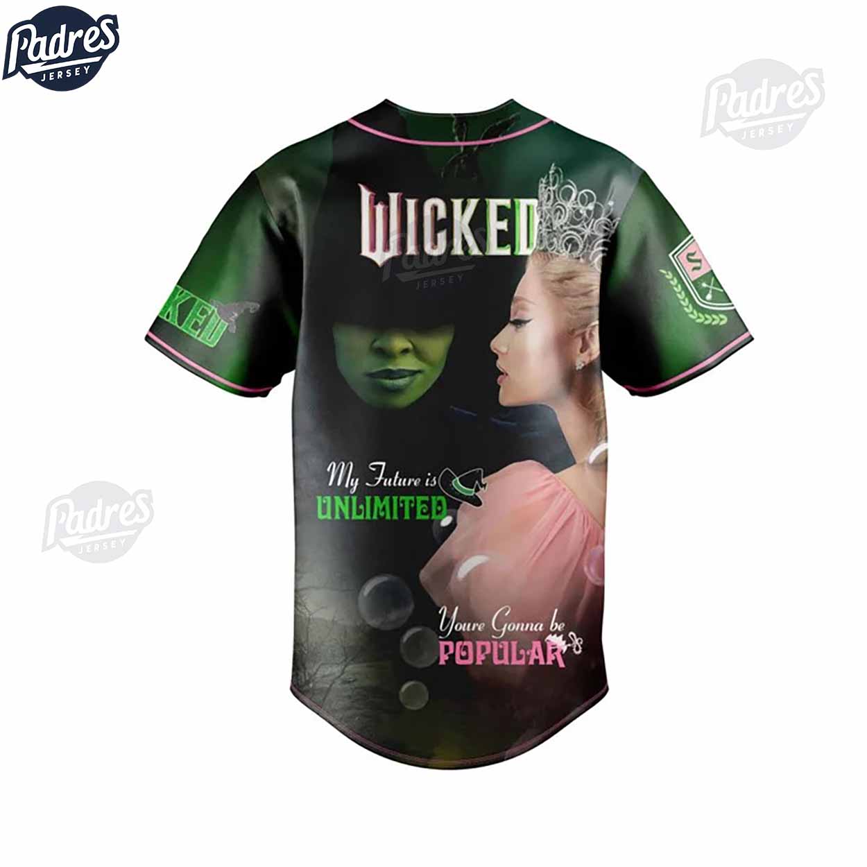 Movie Wicked Musical Fantasy Baseball Jersey Outfit - Padres Jersey Oasis: Elevate Your Baseball Style Game... (Image 4)