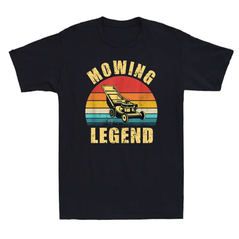 Mowing Legend Funny Mower Landscaper Landscaping Birthday Gift Vintage T-Shirt Hoodie, Sweatshirt | WearSparks.com