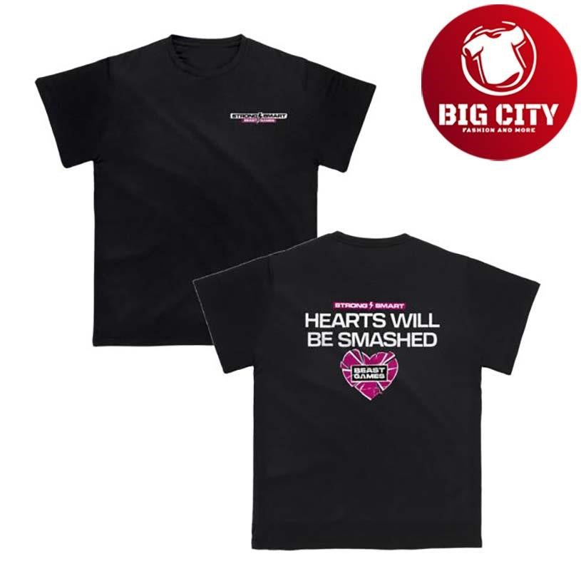 Mrbeast Beast Games Hearts Will Be Smashed Two Sided Shirt