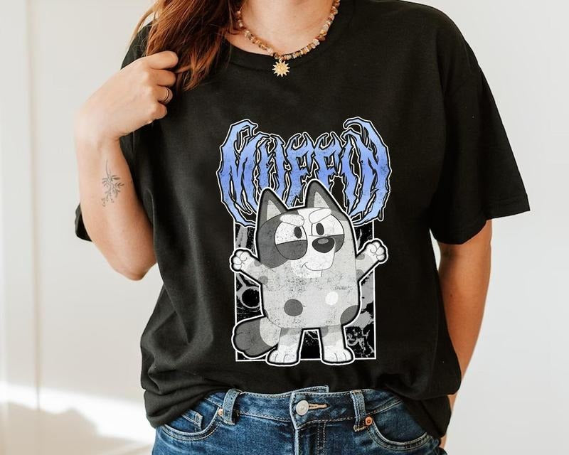 Muffin Metal Tee Shirt, Muffin Emotions T-Shirt, Bluey Muffin Madness Sweatshirt, Bluey Family Matching Tee, Bluey Bingo...