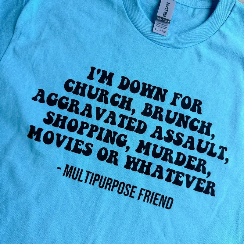 Multipurpose Friend Graphic Tee Hoodie, Sweatshirt | WearSparks.com
