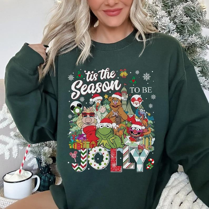 Muppet Tis The Season To Be Jolly T-Shirt Sweatshirt Hoodie, The Muppets Christmas Shirt, Christmas Movies Sweatshirt,...