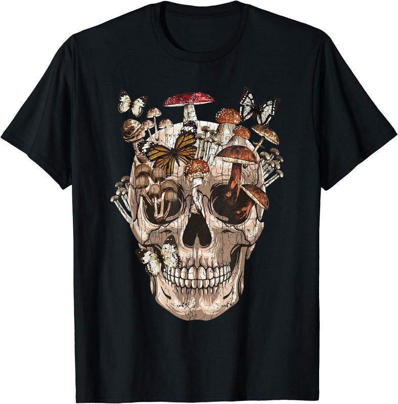 Mushroom Clothing Mushroom Collector Mushroom Skull Collecting Gift T-Shirt Hoodie, Sweatshirt | WearSparks.com