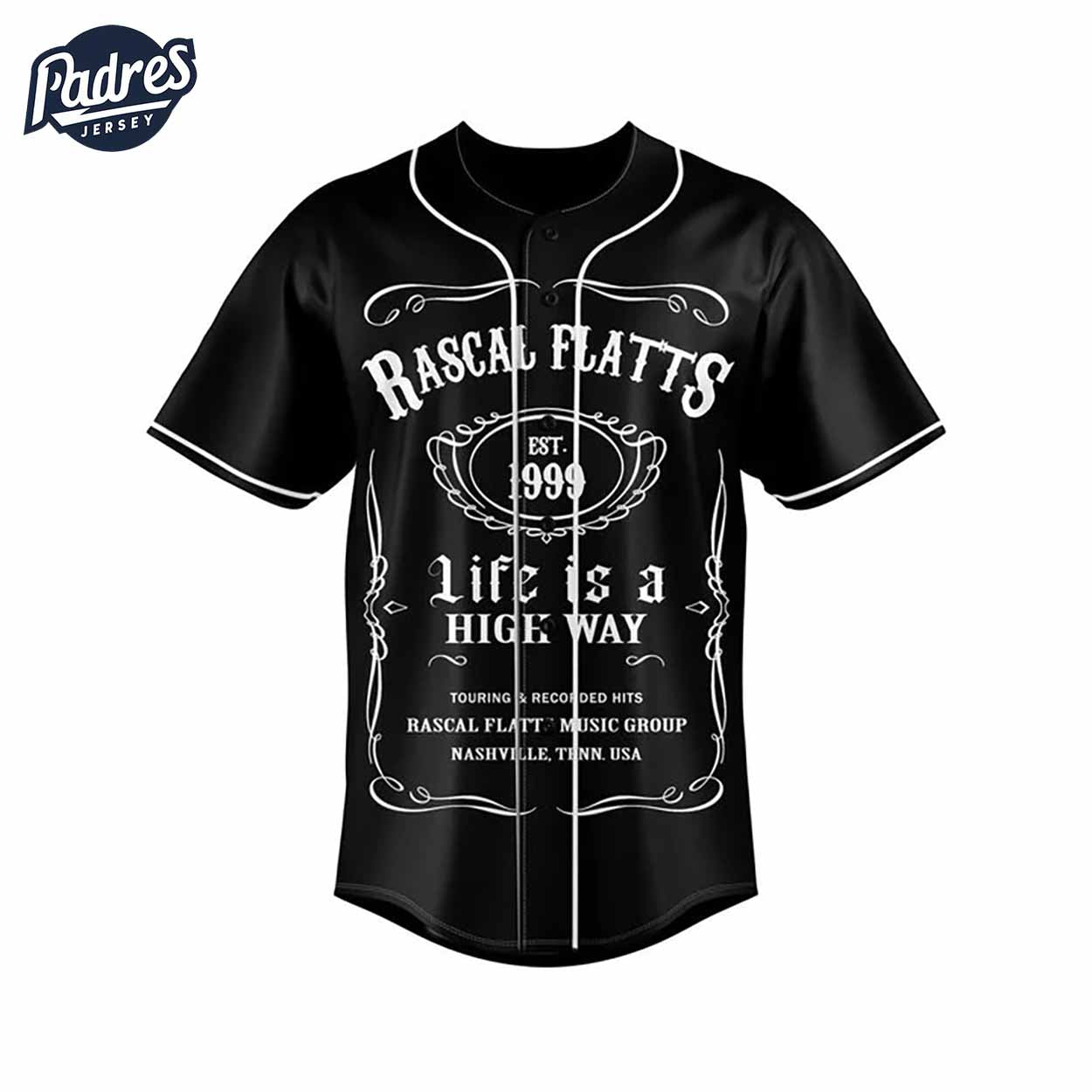 Music Rascal Flatts Baseball Jersey 1999-2024 25th Anniversary - Padres Jersey Oasis: Elevate Your Baseball... (Image 2)