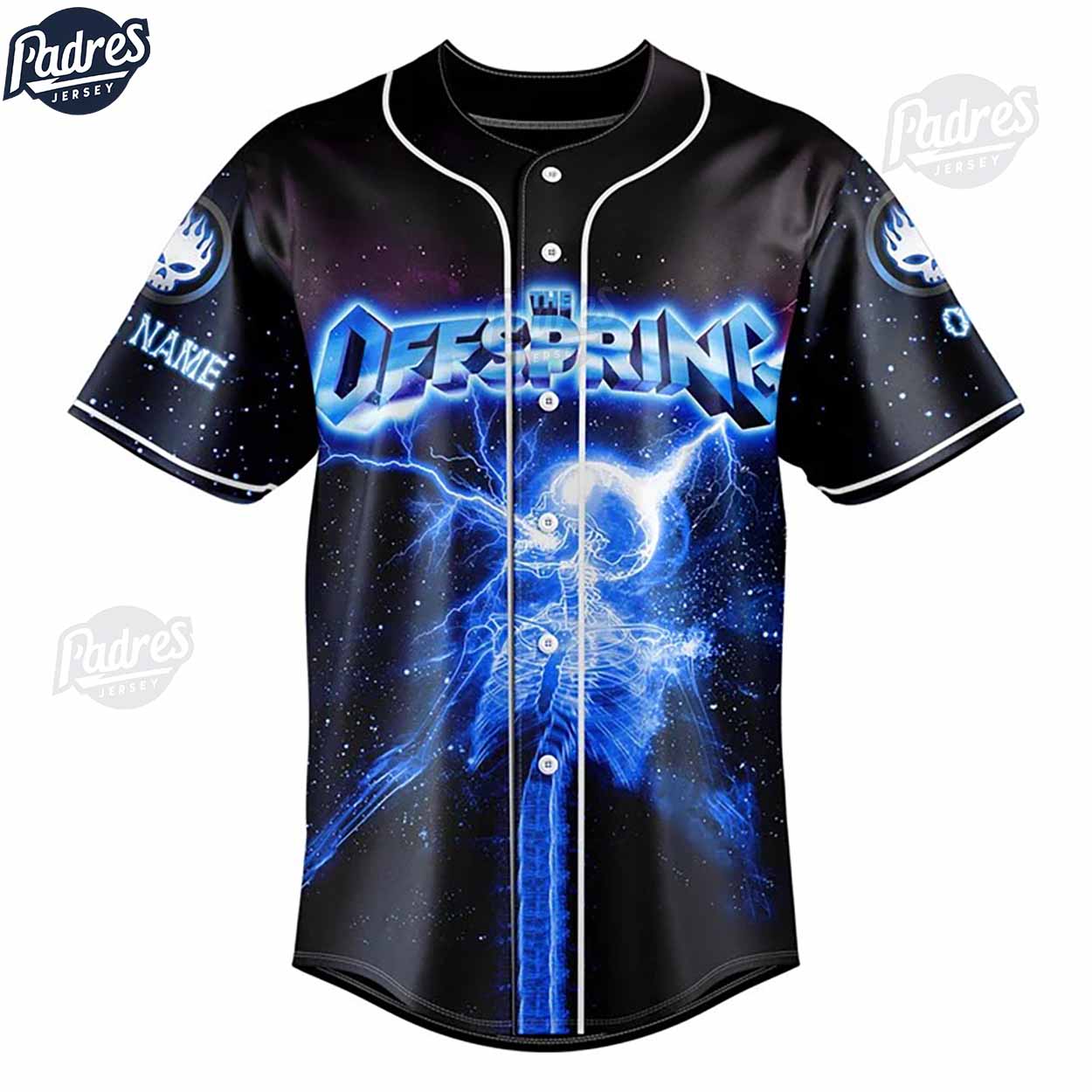 Music The Offspring Band Custom Baseball Jersey - Padres Jersey Oasis: Elevate Your Baseball Style Game... (Image 2)