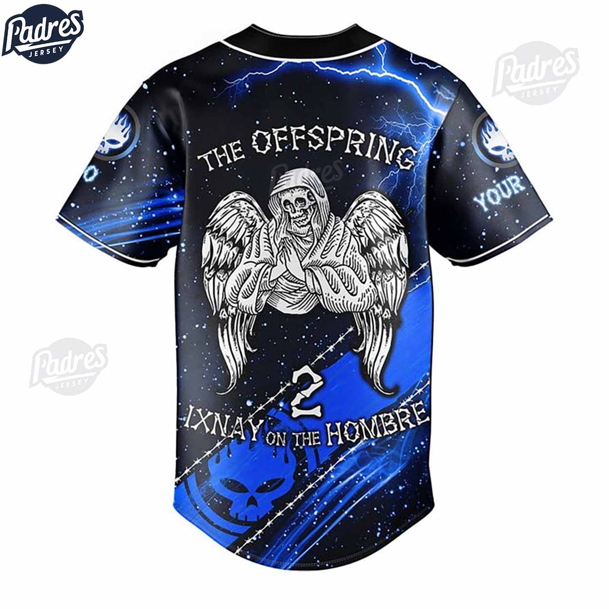 Music The Offspring Band Custom Baseball Jersey - Padres Jersey Oasis: Elevate Your Baseball Style Game... (Image 3)