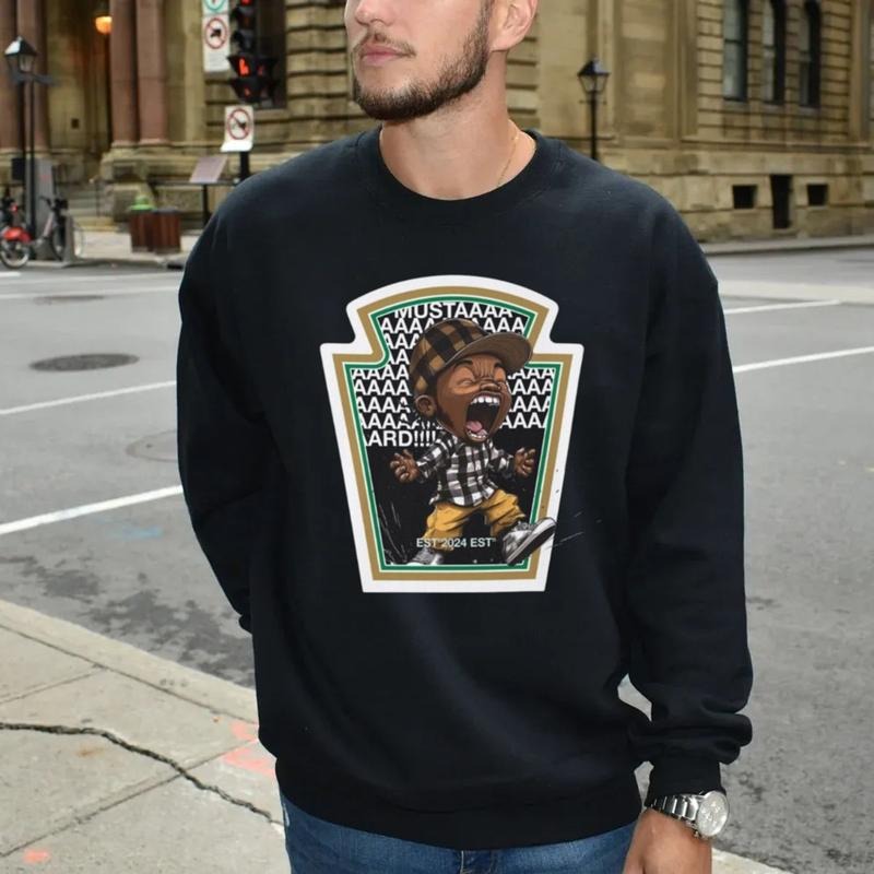 Mustard Shirt, Hip Hop Merch, West Coast Streetwear, Mustaaaard Sweatshirt, Funny Gift For Hip Hop Lover, Unisex Sweater...
