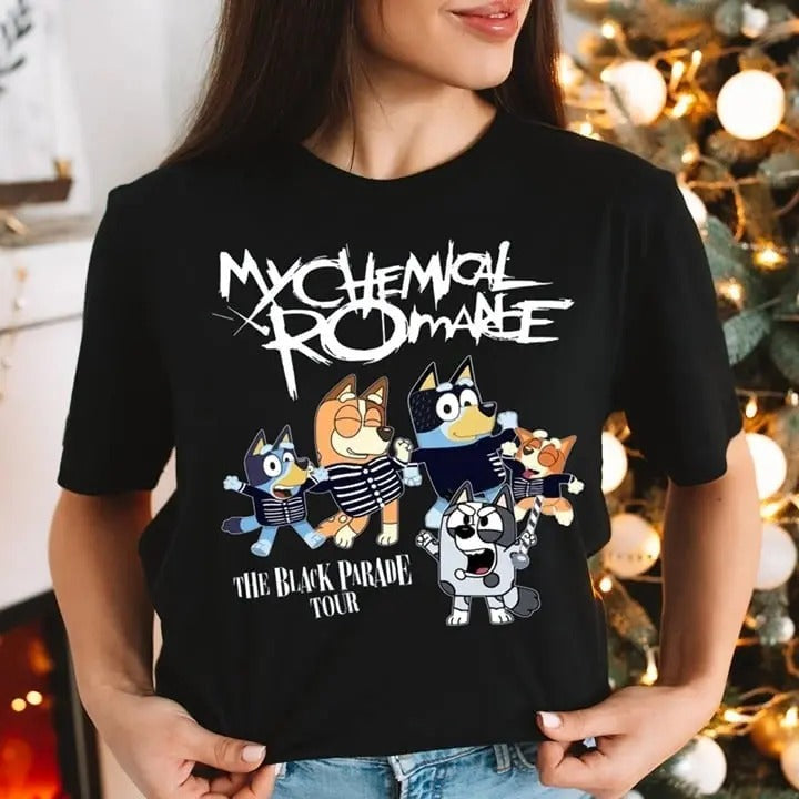My Chemical Romance Bluey Shirt, Bluey Birthday Shirt, Bluey Family Cotton Tshirt Hoodie, Sweatshirt | WearSparks.com
