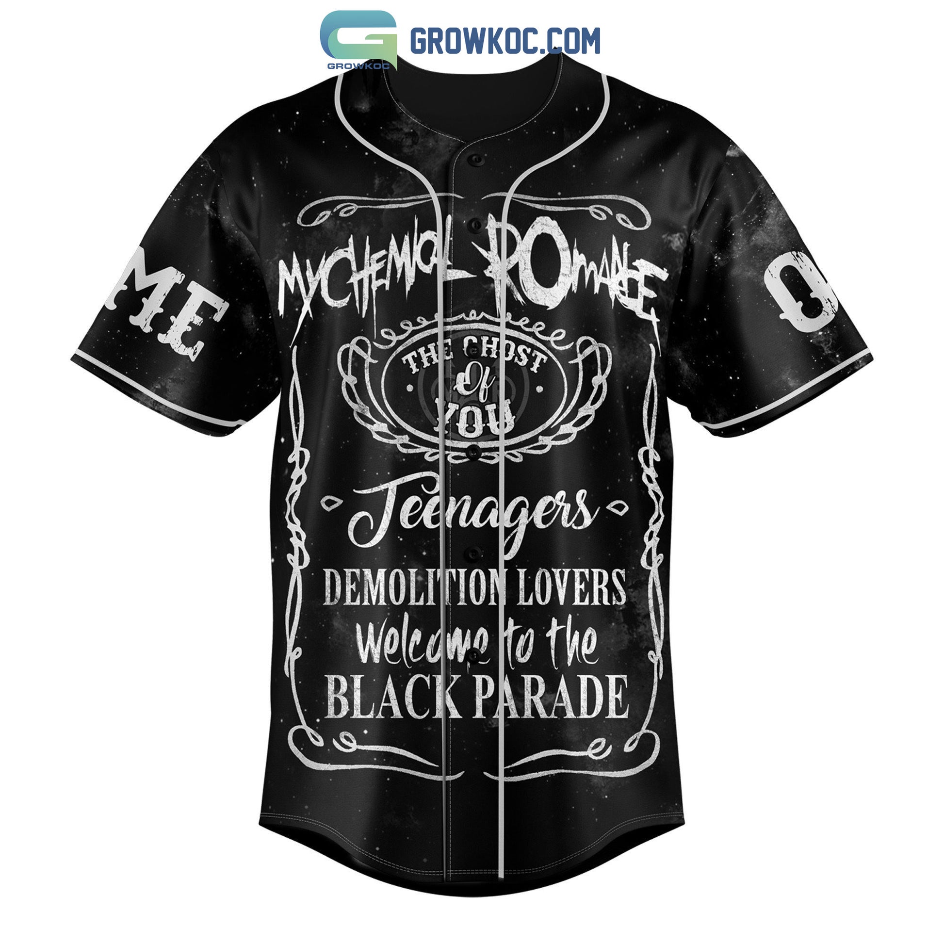 My Chemical Romance Welcome To The Black Parade Personalized Baseball Jersey