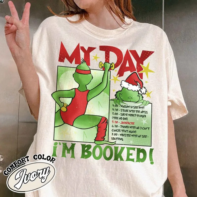 My Day I'm Booked Shirt,My Day Im Book,Christmas Gift,Christmas Shirt,Funny Christmas Shirt,Womens Christmas Shirt,Im...
