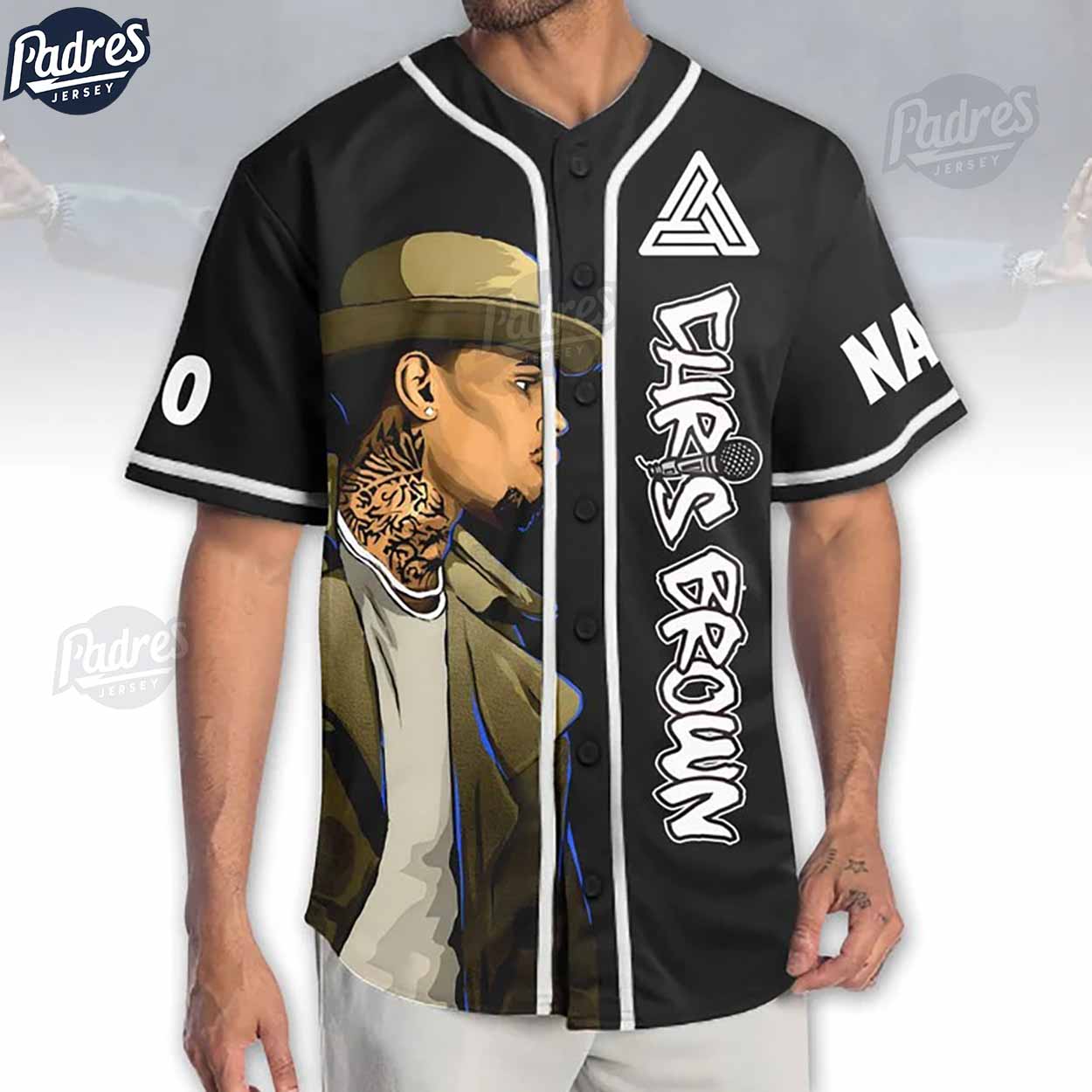 My Heart Big But It Beat Quiet Chris Brown Custom Baseball Jersey - Padres Jersey Oasis: Elevate Your Baseball... (Image 2)