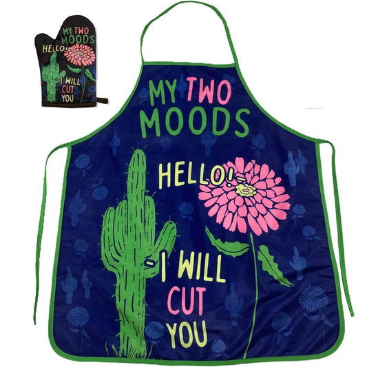 My Two Moods Hello I Will Cut You Funny Flower Cactus Graphic Novelty Kitchen Accessories Funny Graphic Kitchenwear...