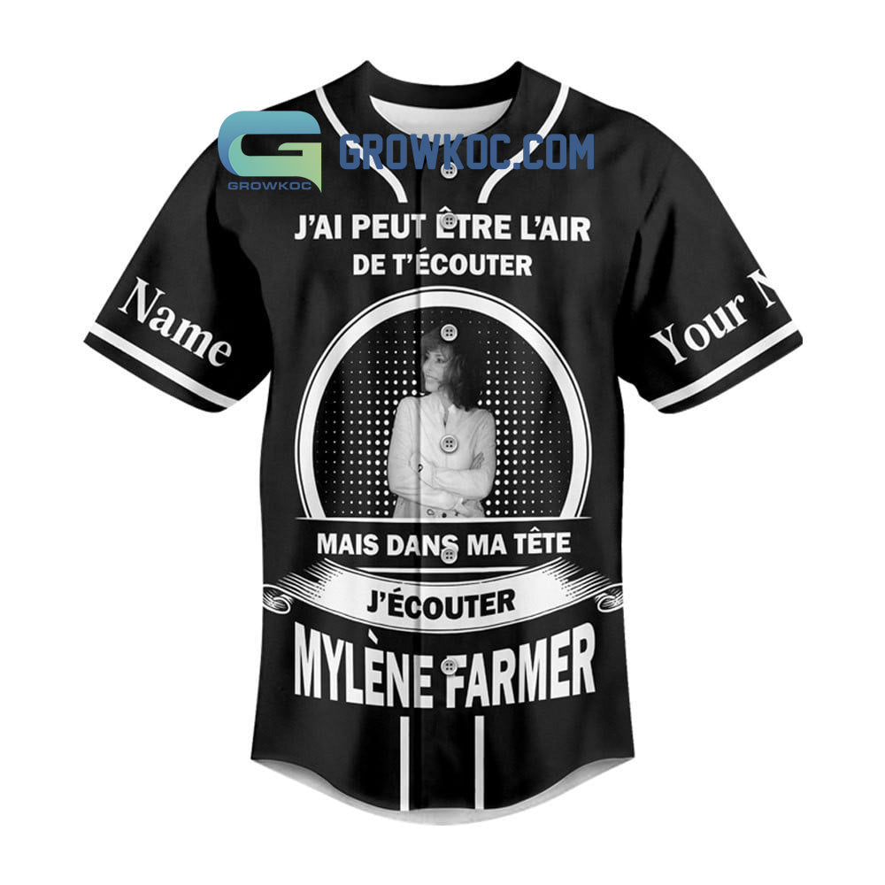 Mylene Farmer The Nevermore Tour Personalized Baseball Jersey