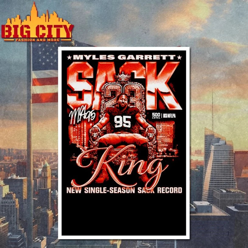 Myles Garrett Cleveland Sack King New single-season sack record shirt