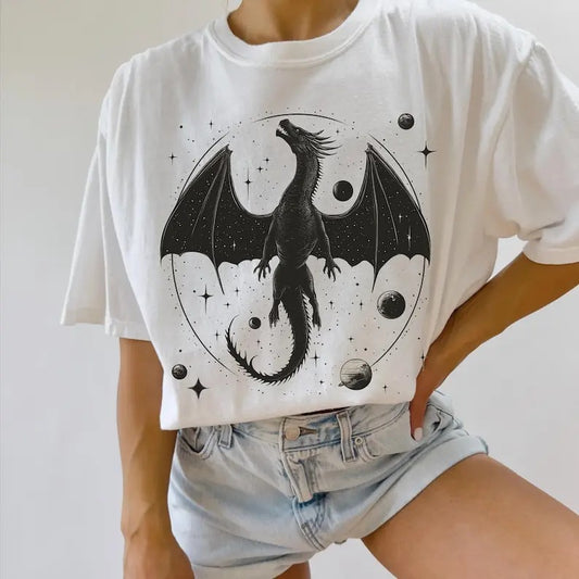 Mystical Dragon Shirt, Fantasy Dragon T Shirt, Bookish Fantasy Dragon Rider Shirt, Book Lover Tee, Book Club T-Shirt...