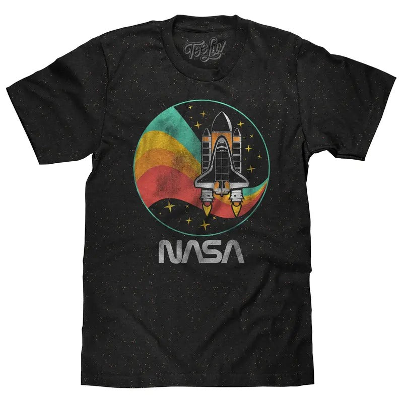 NASA Worm Shuttle Logo T-Shirt - Black Hoodie, Sweatshirt | WearSparks.com