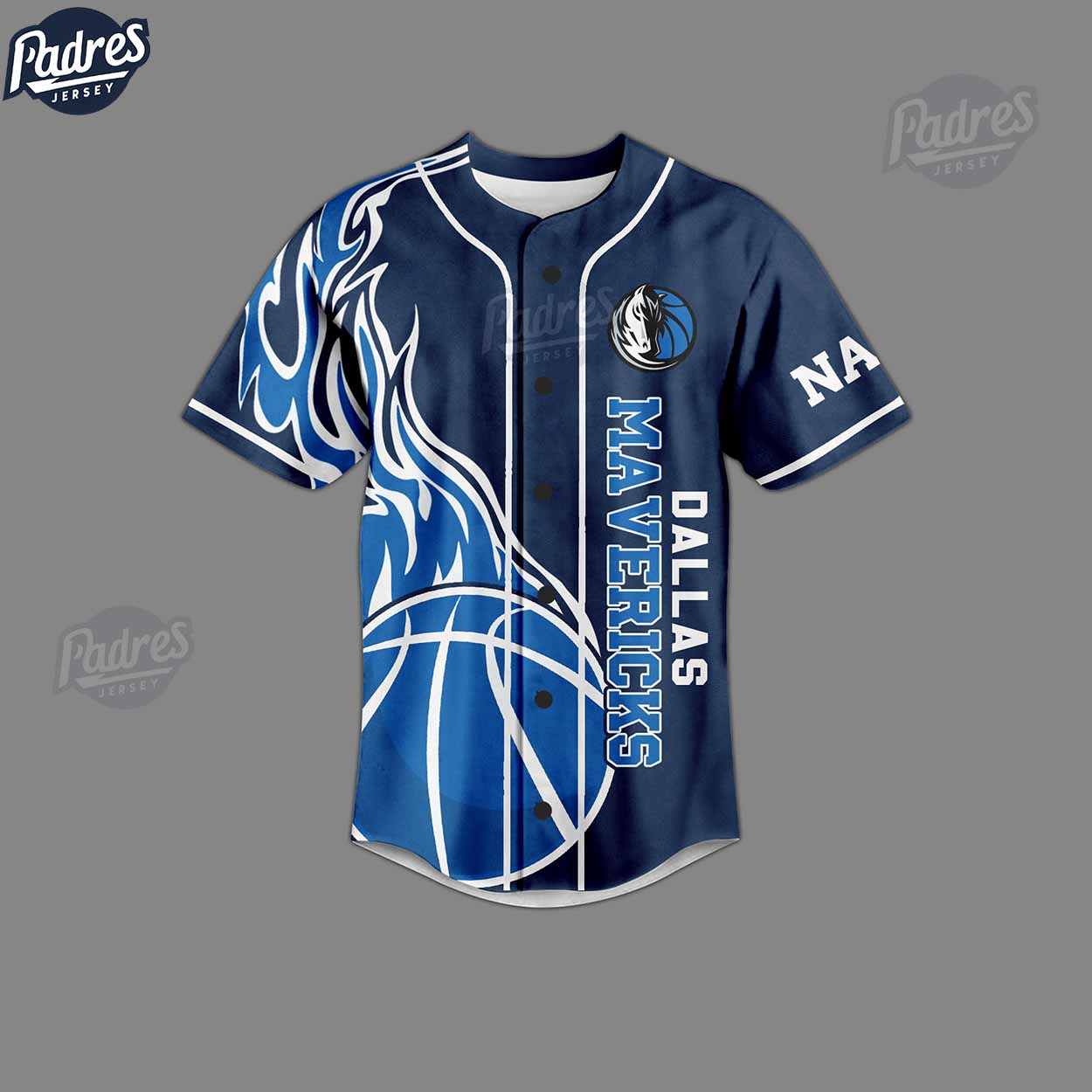 NBA Dallas Mavericks Skull Horse Custom Baseball Jersey Style - Padres Jersey Oasis: Elevate Your Baseball... (Image 2)