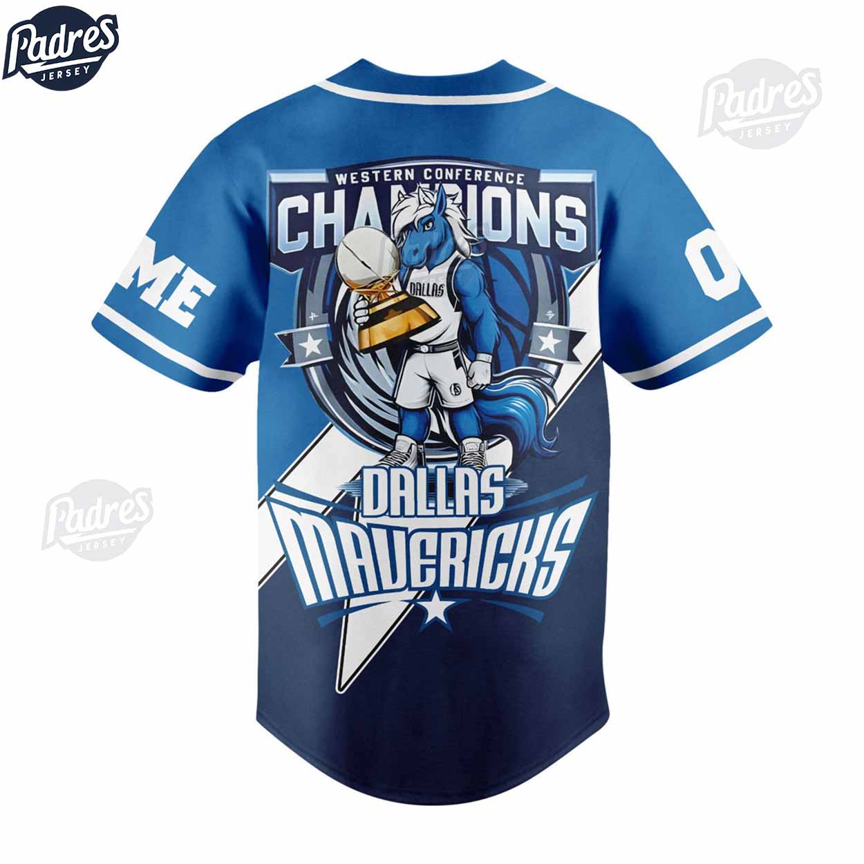 NBA Dallas Mavericks Western Conference Champions 2024 Custom Baseball Jersey - Padres Jersey Oasis: Elevate... (Image 3)