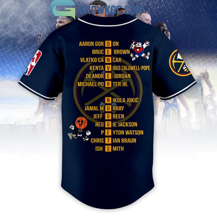 NBA Finals Champions Denver Nuggets Murray Jokic Porter Jr Midnight Blue Design Baseball Jersey