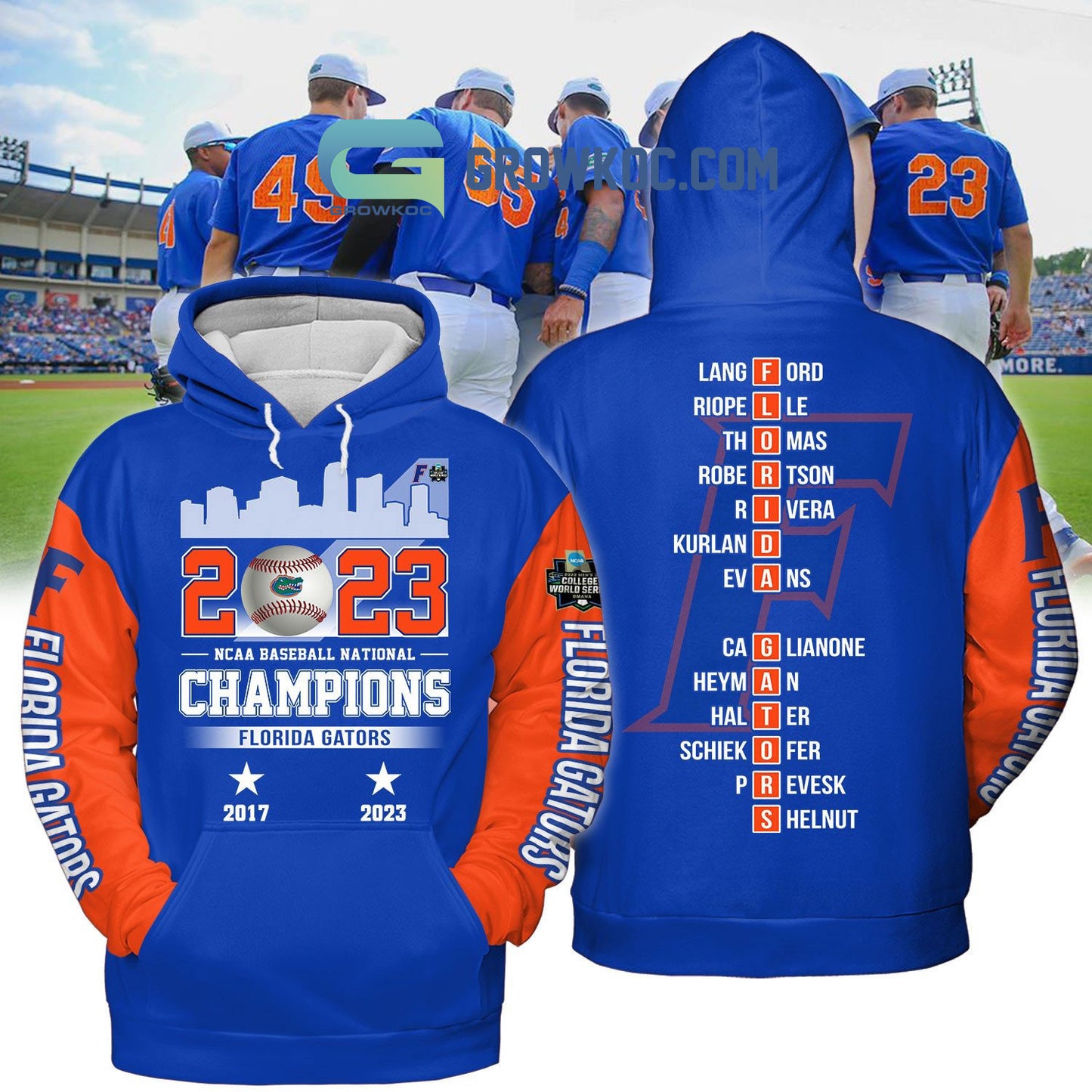 NCAA Baseball National Champions Florida Gators 2023 Baseball Jersey