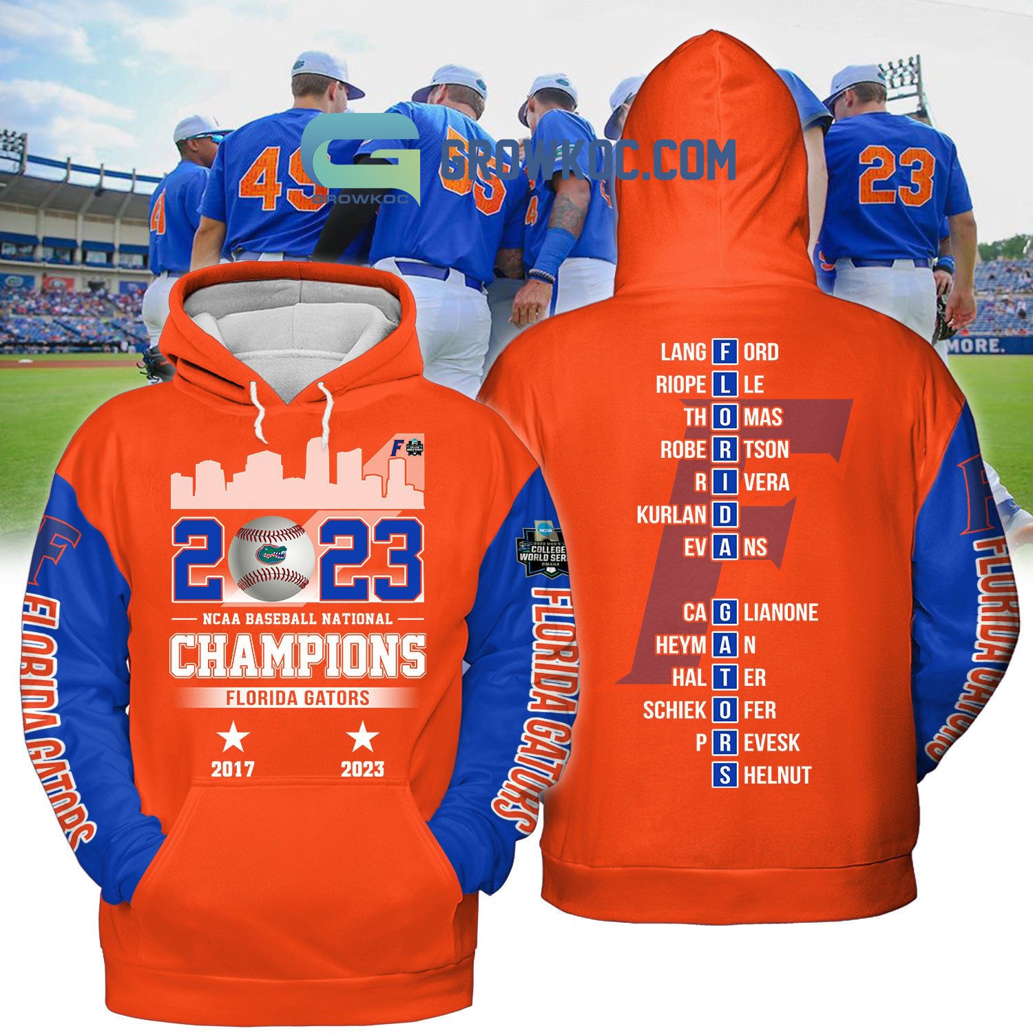 NCAA Baseball National Champions Florida Gators 2023 Baseball Jersey