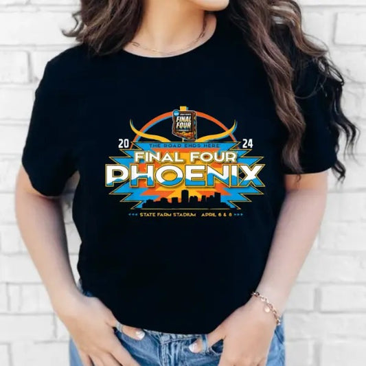 NCAA Final Four Basketball 2024 Phoenix Short Sleeve T-Shirt - Classic Cotton Sports Tee Hoodie, Sweatshirt | WearSparks.com