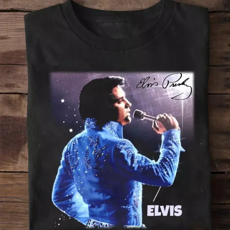 NEW Rare Elvis Presley Shirt Elvis Signature Black All Size T-Shirt Hoodie, Sweatshirt | WearSparks.com