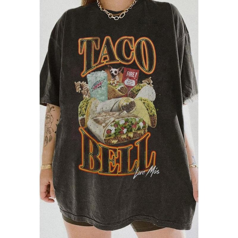 NEW SHIRT Taco Bell 90's Bootleg Tee For Women, man Hoodie, Sweatshirt | WearSparks.com