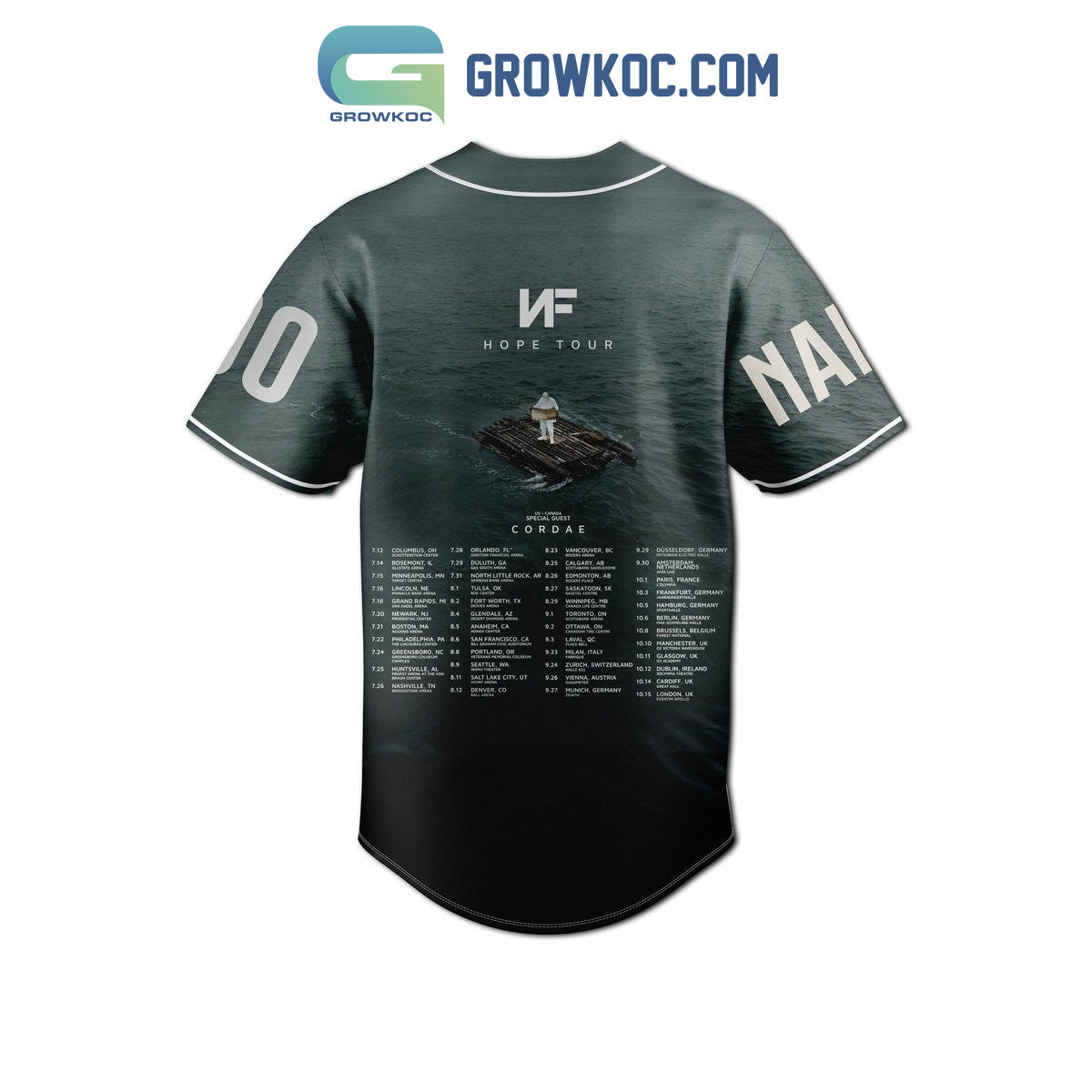 NF Hope Tour 2023 Personalized Baseball Jersey