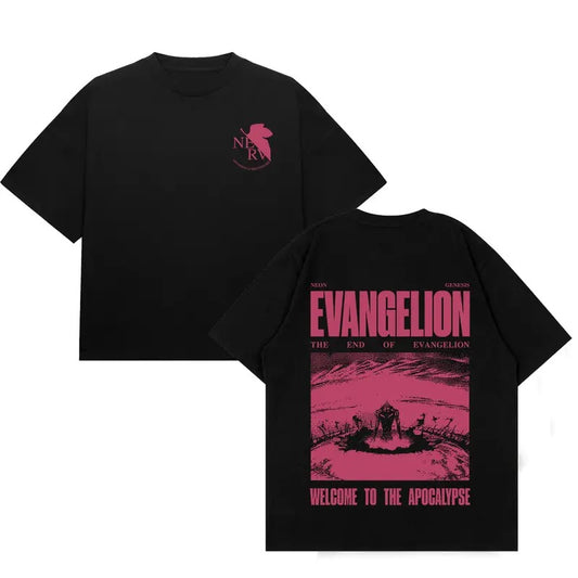 NGE The End of Evangelion Anime Unisex Tee | Neon Genesis WELCOME TO THE APOCALYPSE Tee | The End of Evangelion Fan Gift,...