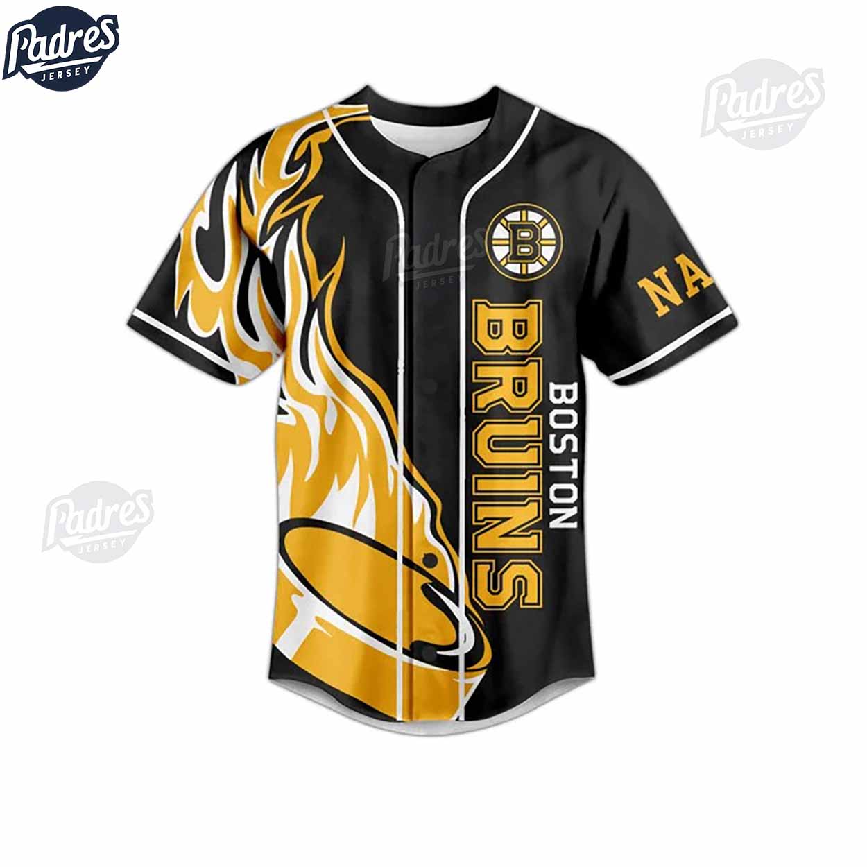 NHL Boston Bruins Fear The Bear Baseball Jersey - Padres Jersey Oasis: Elevate Your Baseball Style Game... (Image 3)