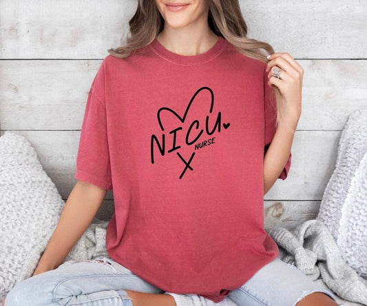 NICU Nurse with Heart Comfort colors Tee shirt Hoodie, Sweatshirt | WearSparks.com